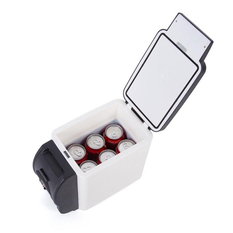12V Auto Mini Fridge 6L Capacity Quiet Freshness Heating Portable 6 Liter Electric Freshness for Vehicles Camping Travel