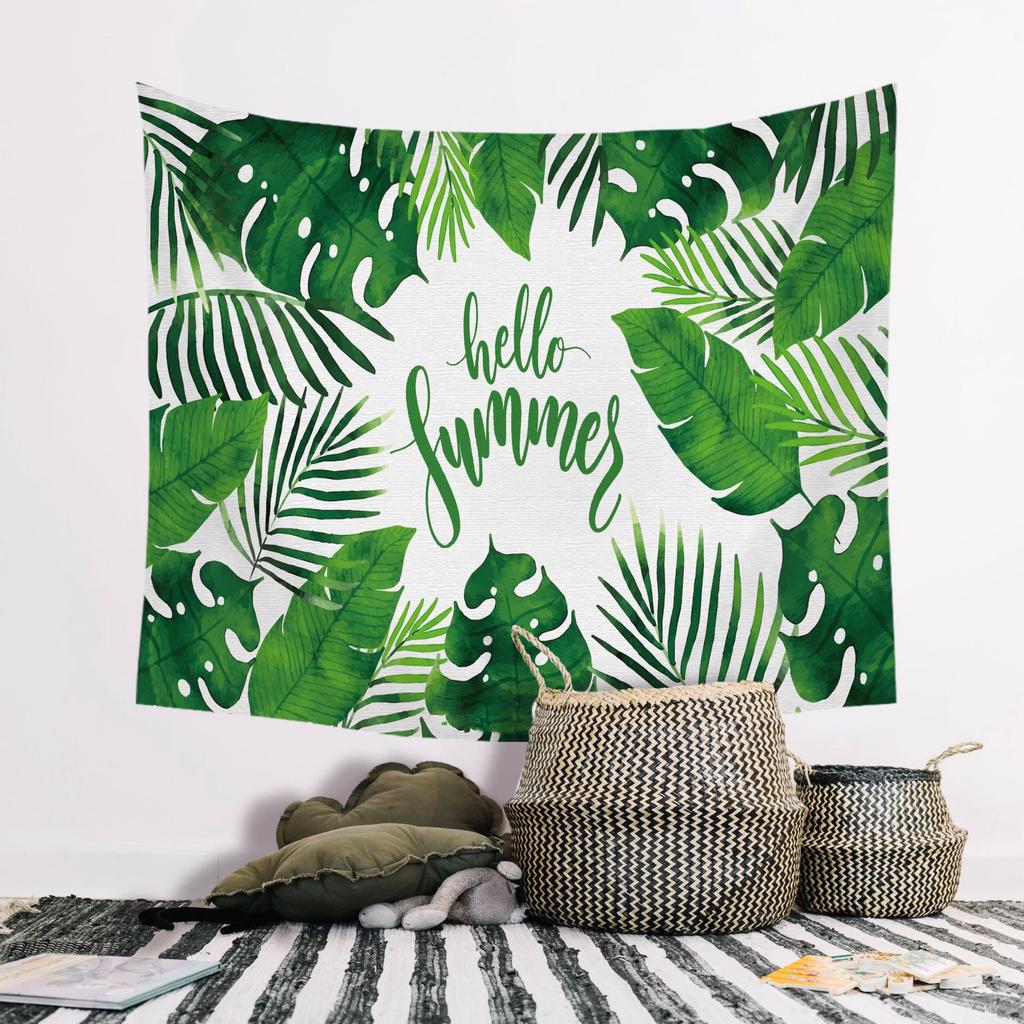 Modern Nordic Polyester Tapestry Tropical Plants Wall Hanging Decor Hot Bohemian Tapestry For Bedroom Dorm Living Room Wall Art