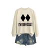 Womens Oversized Loose Fit Hoodie Sweatshirt With Print Design Comfortable Casual Top