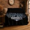 Classic Movie Top Gun Sign Tom Cruise Flannel Blanket Soft Warm Throw Blanket for Bedroom Living Room Bed Travel Picnic Gift