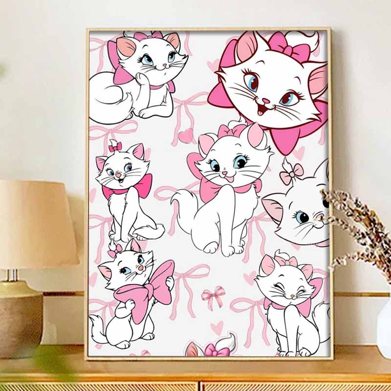 Disney Diamond Painting 5D DIY Marie Cat Diamond Painting Art Diamond Painting Kit Adult/Beginner Gift Idea Home Decor