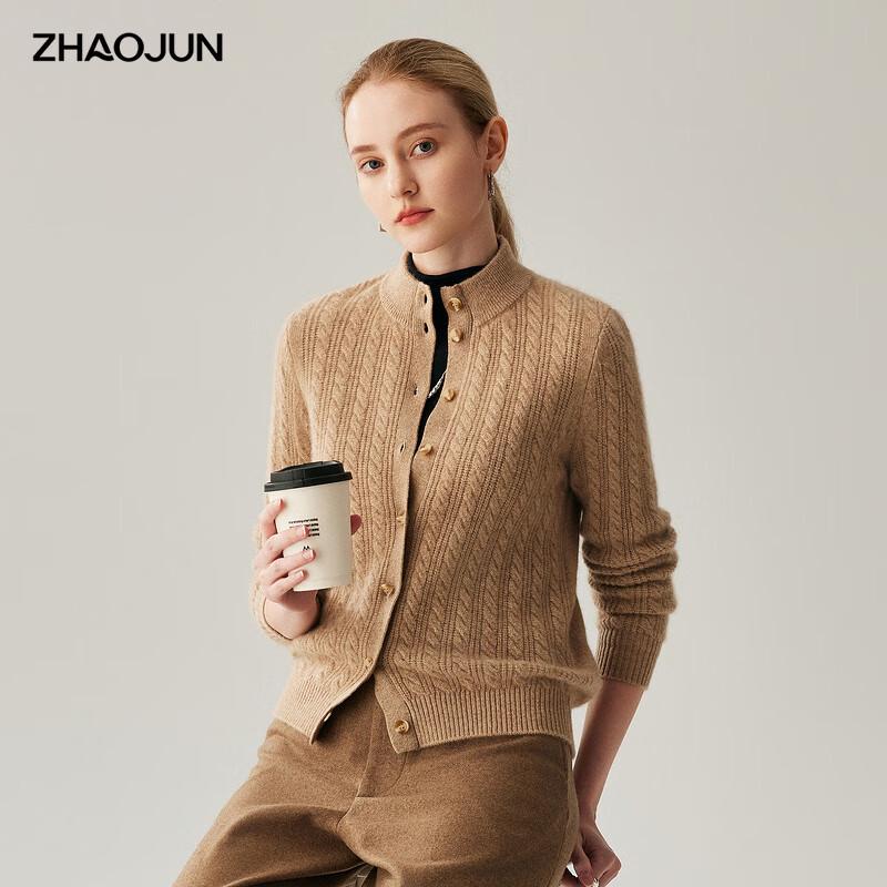 Женский плотный кардиган Zhaojun из 100% кашемира с косами XL