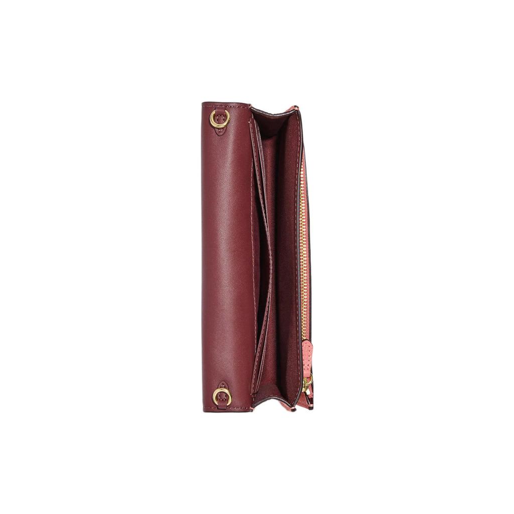 New COACH Anna Refined Pebble Leather Small Square Bag Shoulder Bag, Crossbody Bag Trumpets Women's Candy Pink CC469-IMS5K