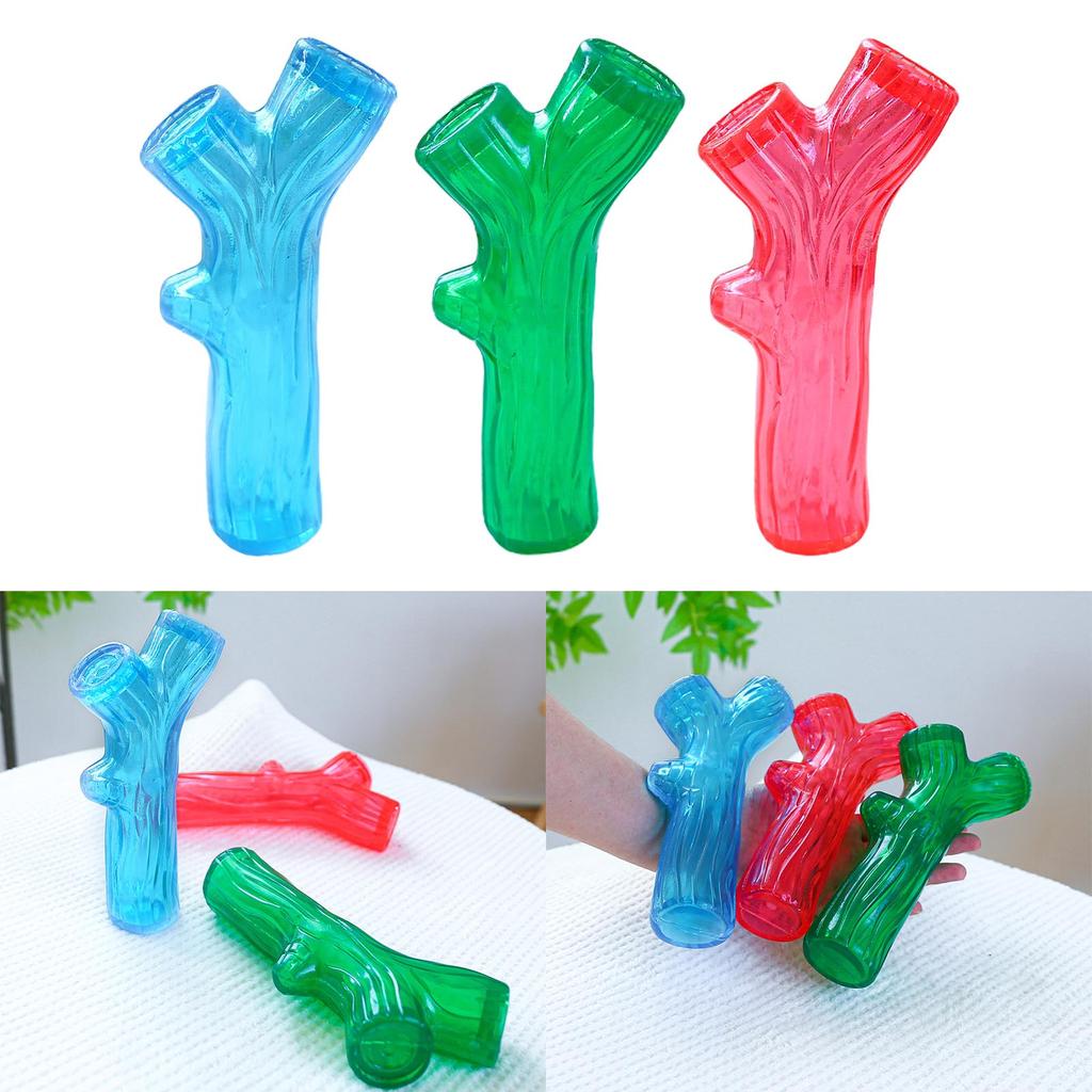 Dog Squeak Toy TPR Chew Twig Shape Toy with Squeaker Branch-shape Squeak Sound Toy Tree Crotch Style