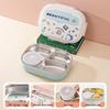 Boîte à lunch Bento pour enfants, à couvercle rabattable, en acier inoxydable 316, compatible micro-ondes, avec compartiments pour les aliments, à décorer soi-même et décorée de dessins animés.
