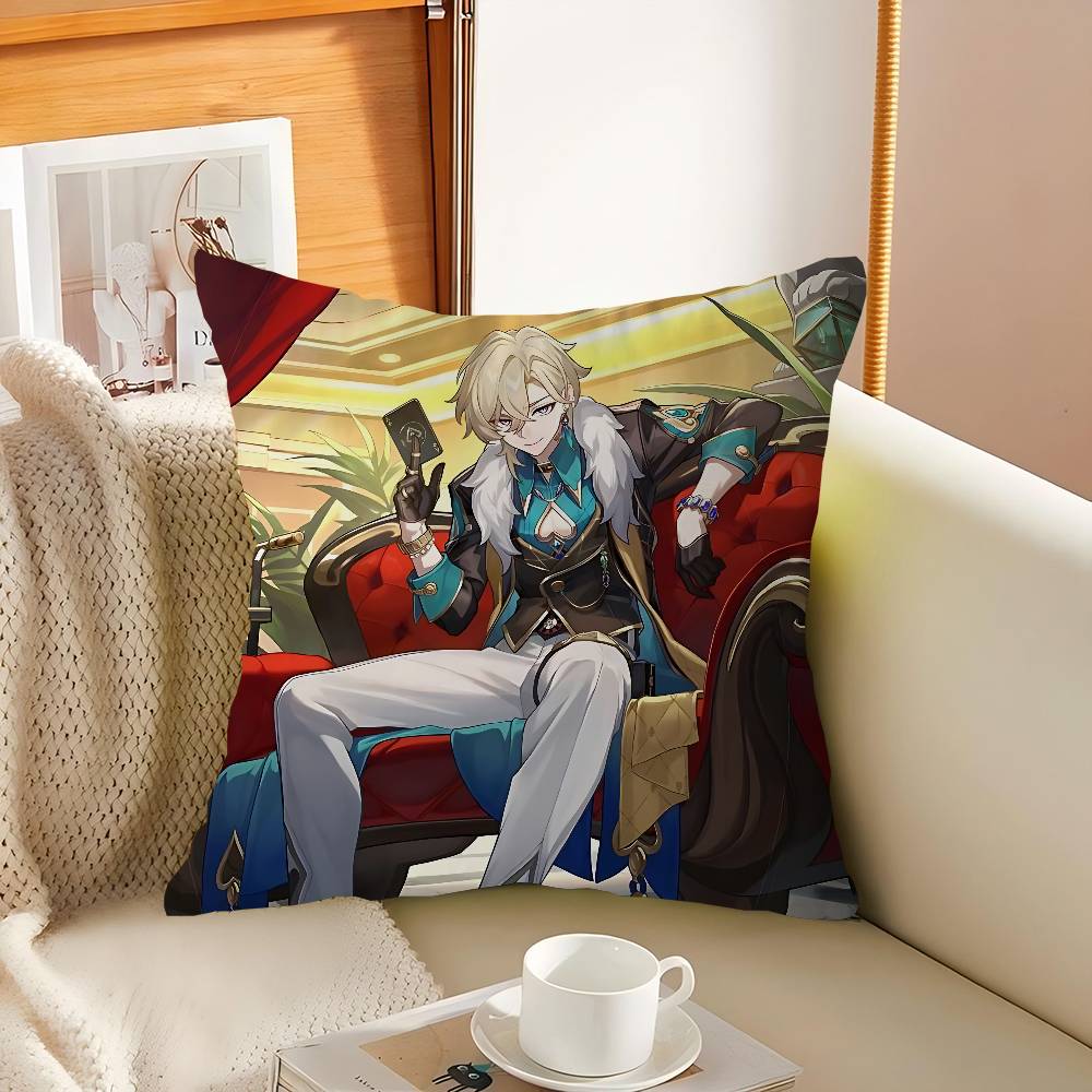 

Мультяшная наволочка для подушки Honkai Star Rail, декоративная наволочка, наволочка с принтом для дивана 16x16Inch