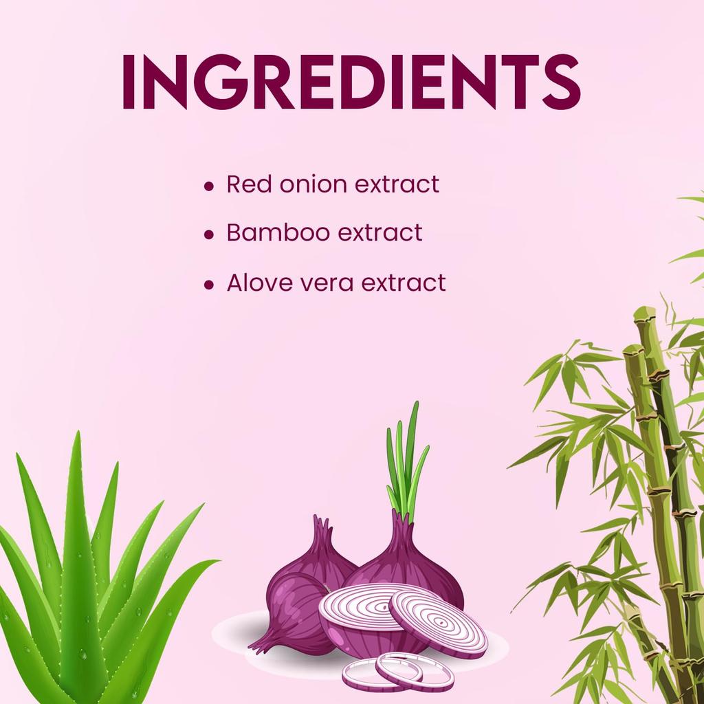 Jovees Herbal Red Onion Oil And Bamboo Strengthening Shampoo For Strong Smooth Healthy Hair 300ML