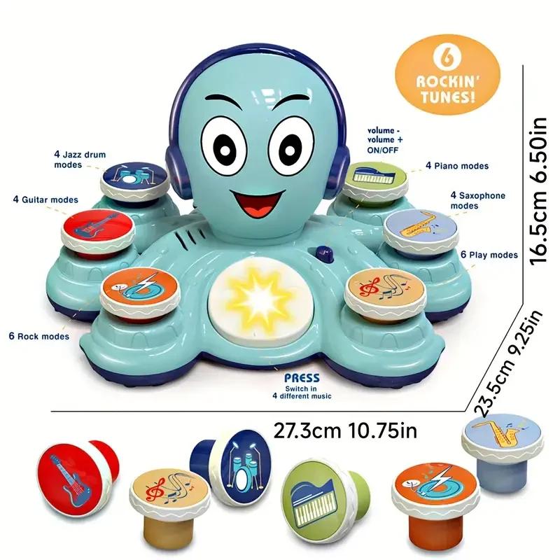 

Детские музыкальные игрушки Обучающие игрушки для малышей Музыкальные игрушки «Осьминог» Дошкольные музыкальные развивающие инструменты Игрушка на день рождения синий