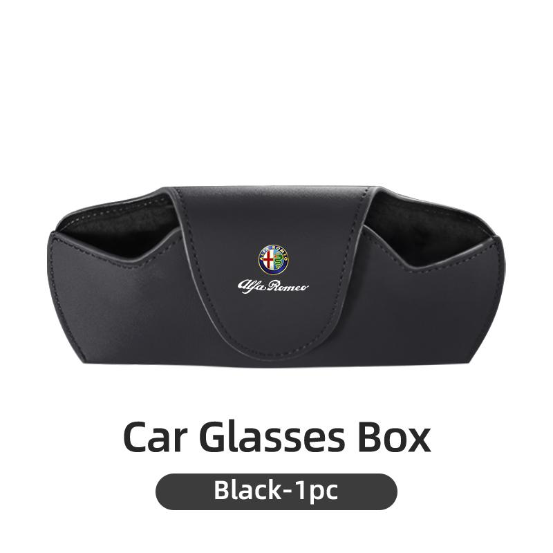 

For Alfa Romeo Leather Car Sunglass Storage Box Visor Eyeglasses Ticket Holder For Alfa Romeo Giulietta 159 147 156 166 Mito Giu