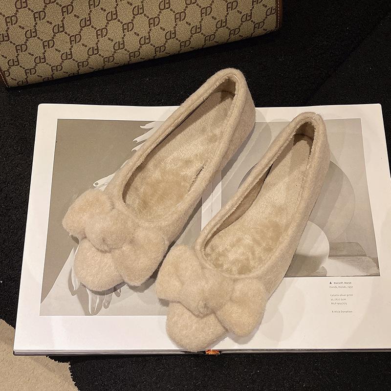 

Модные мокасины большого размера из овечьей шерсти для женщин, вьющиеся овечьи меховые балетки, женские теплые плюшевые лоферы, зимние хлопковые туфли, женские пушистые зимние сапоги 40 абрикосовый