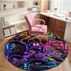 Demon Slayer Print Round Rug, Washable Floor Carpet, For Entryway Dorm Laundry Room Office Study, Home Decor Birthday Christmas Gift