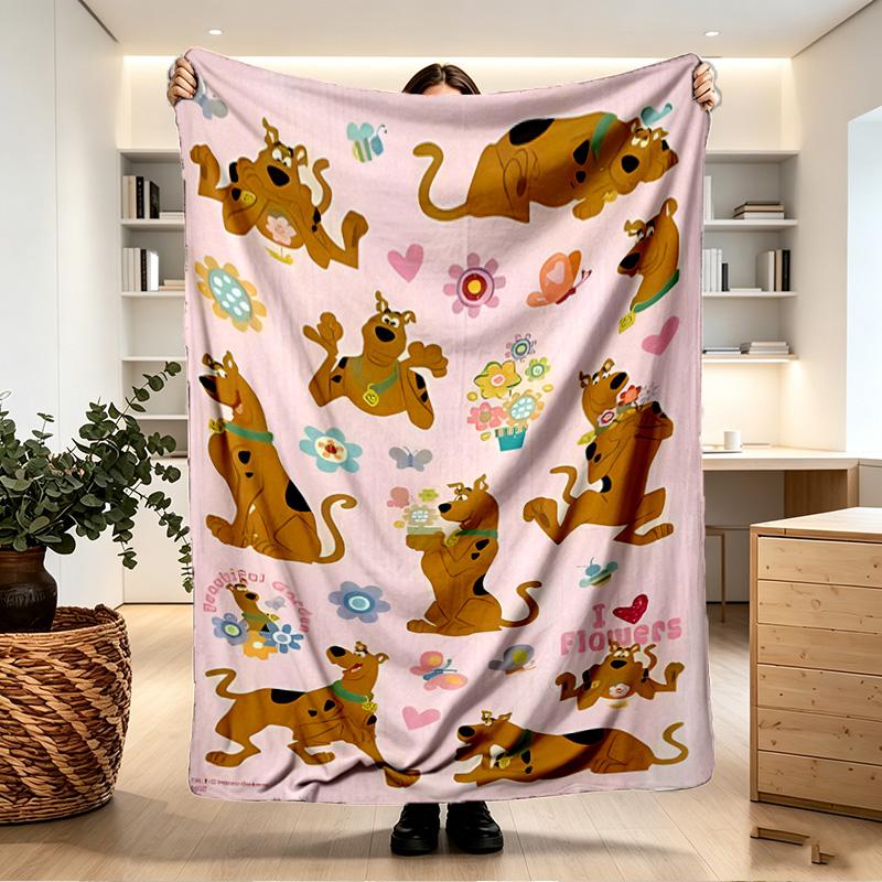 Scooby Print Blanket - Soft & Comfortable, for Bedroom, Travel, Sofa, Home Decoration - Birthday Christmas Gift for Friend