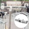 2 set rostfritt stål garderobsstångskopplingar Kraftiga kombinerade änduttag Justerbar skruv Garderobshängare Stångstöd Beslag