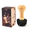 Wooden Handle Coffee Cleaning Brush Espresso Portafilter Cleaning Brush  Coffee Grounds