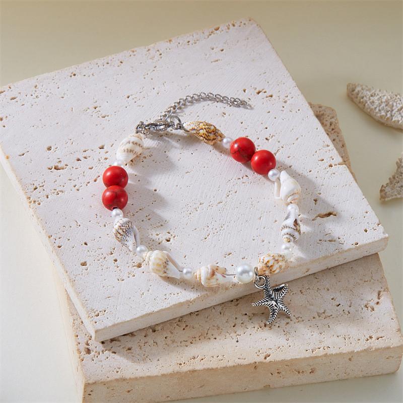 Shell Fish Tail Pendant Bracelets For Beachwear And Casual Wear