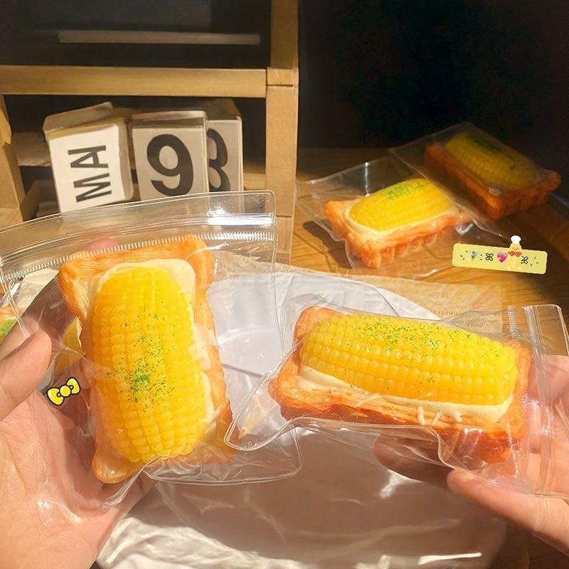 

1Pcs Handmade Corn Egg Tart Ultra Soft Toys For Stress Relief Squeeze Telescopic Props Kids Children S Food Pinch Music Toy 1pcs
