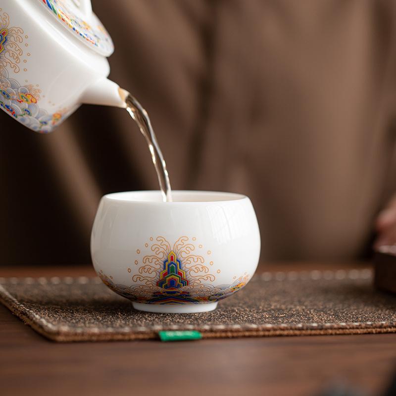Suet jade Dehua white porcelain tea cup master cup personal special tea bowl high-grade single cup Kung Fu tea cup tea cup
