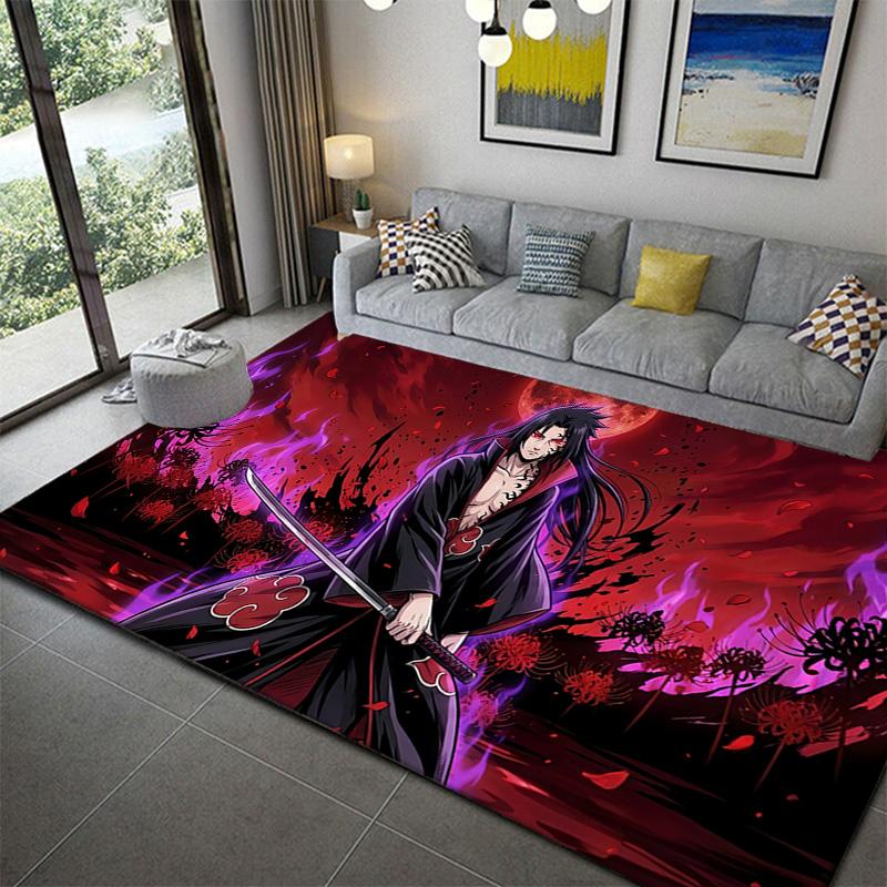 Naruto Anime Mystic Symbol Area Rug Non-Slip Washable Carpet for Home Decor