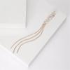 Elegant Women's Brooch with Long Thread Lapel Pin Stylish Wheat Ear Jewelry Flowing Fringe Sparkling Crystal Lapel Pins