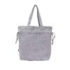 Sifre Miffy Corduroy Drawstring Shoulder Face Gray Bag, Women's, B155,