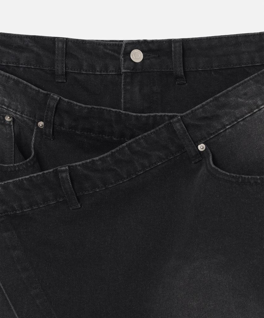 Milo Woman Denim Midi Wrap Skirt [Black Denim]