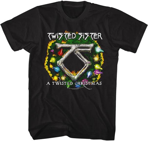 Twisted Sister Wreath A Twisted Christmas Men s T Shirt Metal Band Music Merch M