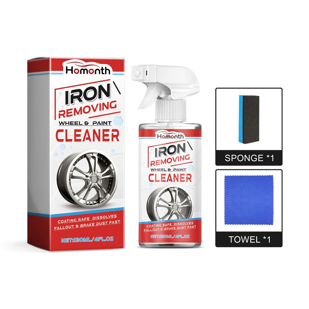 Homonth 120ml Automotive Wheel Rust Remover Cleaner With Sponge And Towel For Effective Maintenance