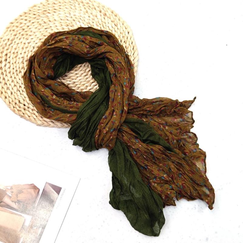 Eleganter gedrehter Plissee-Schal Polyester Mehrzweck Langer Schal für Frühling Herbst Tägliches Büro-Outfit All Matching Accessoire