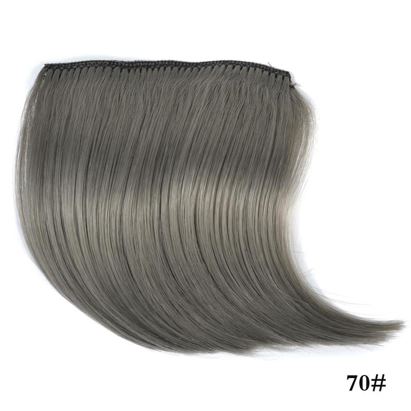 Hair Bangs 2Clips Clip-in Synthetic Hair Extension Rainbow Colorful Frontal Fake Fringe Hairpiece Instant Creative Hairstyle