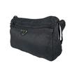 PRADA Triangular logo Shoulder Bag black Women used