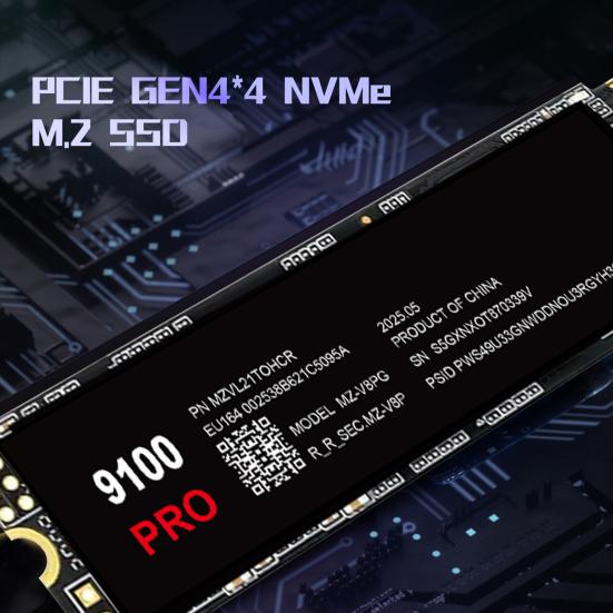 9100 PRO M.2 SSD PCIe 4.0 NVMe TLC SSD High Transfer Speed 1TB/2TB/4TB Internal Solid State Drive for Gamer Technician