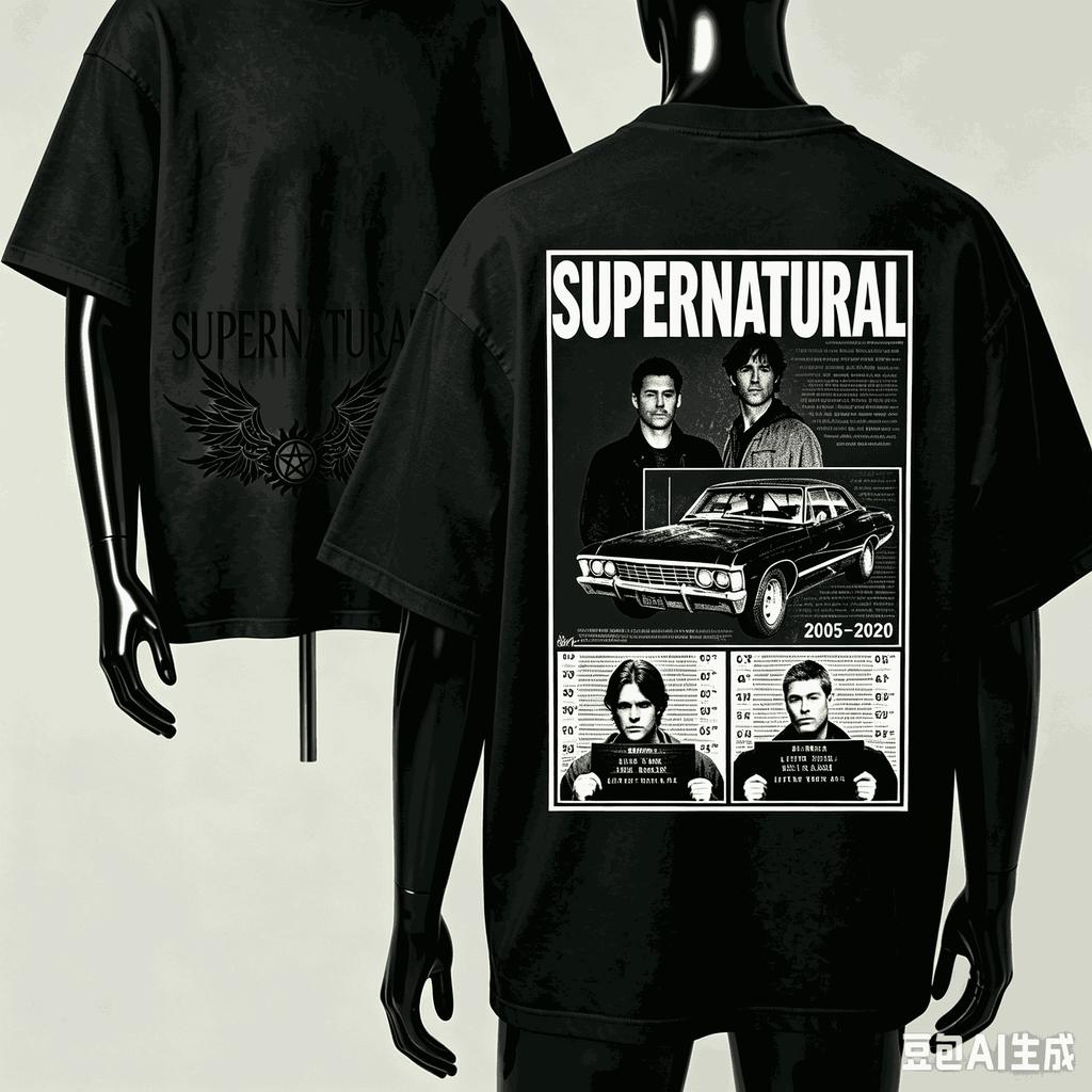 Supernatural For Fan Gift Tshirt Unisex Unisex Harajuku Oversized Unisex Short Sleeve Streetwear High Quality Couples Comfortable