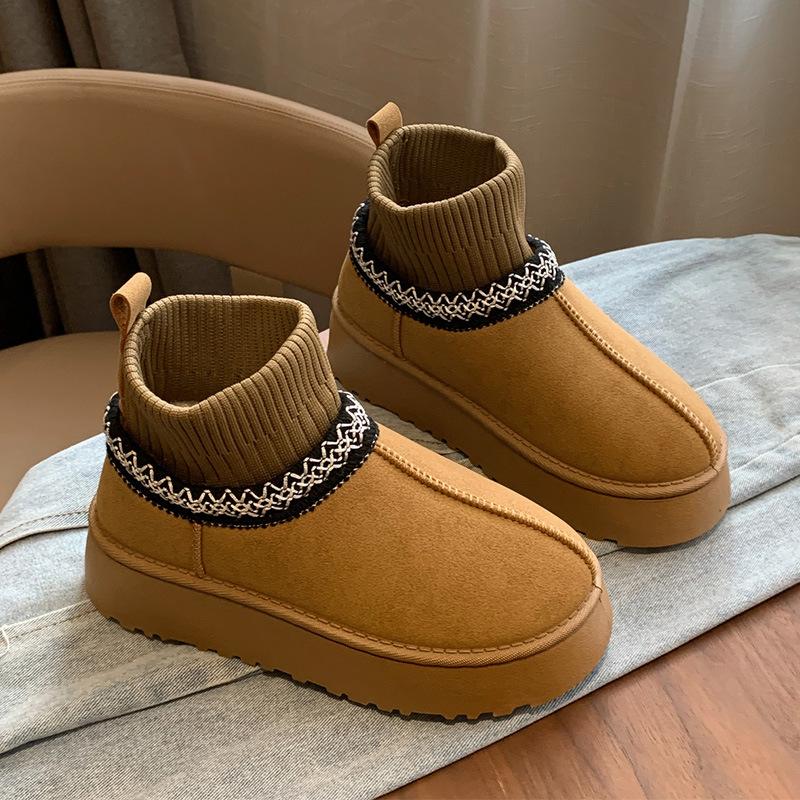 

Женские большие размеры до середины икры мягкая подошва зимние теплые меховые зимние ботинки на подкладке ботильоны на щиколотке противоскользящие походные спортивные хлопковые ботинки 35