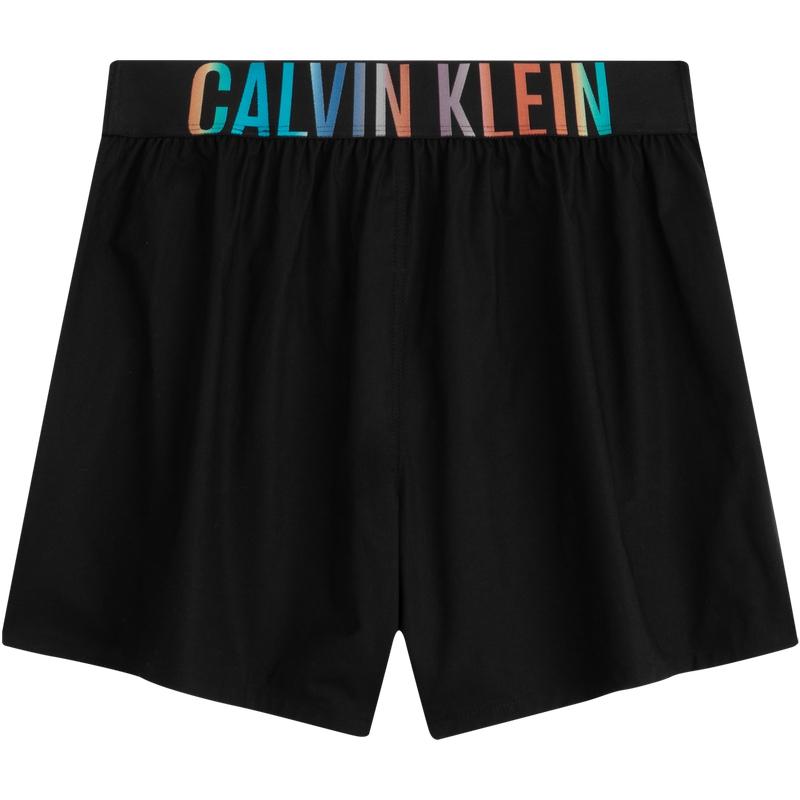 Calvin Klein Rainbow Storm Cinghia Gravità Gradiente Lettera Jacquard Vita Media Boxer Uomo intimo Nero NB3940