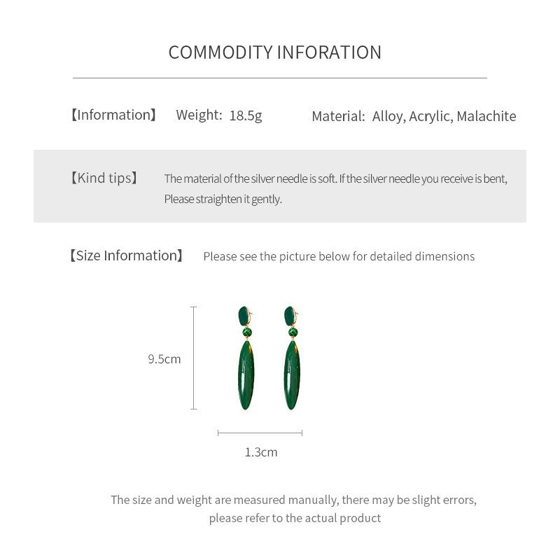 Vintage Emerald Color Acrylic Dangle Earrings for Women Fashion Personality Malachite Pendant Earrings Charms Party Jewelry K1