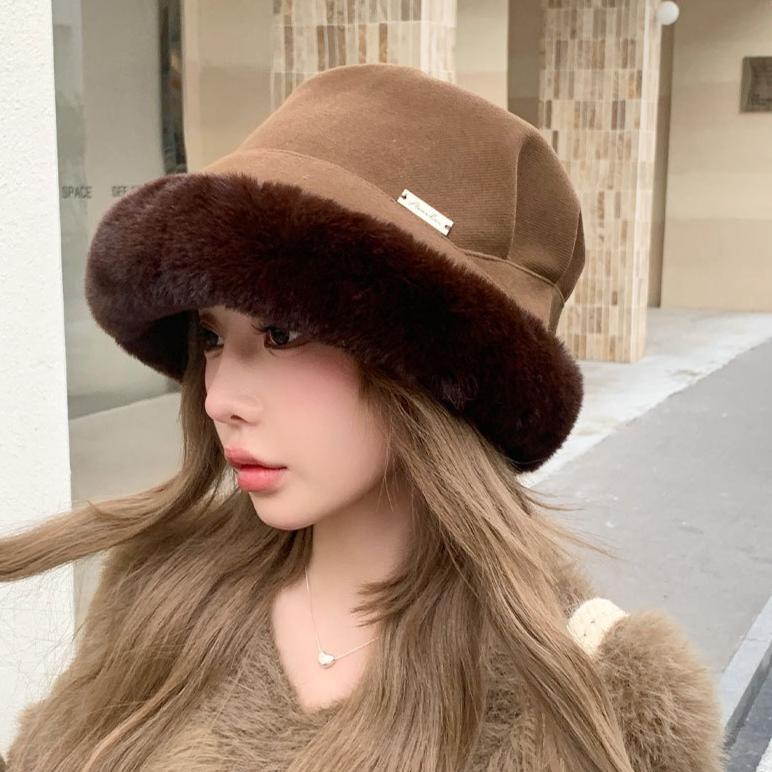 

Новая утолщенная ветрозащитная шляпа-ведро с нашивками, плисовая ветрозащитная защита ушей, теплая шапка-панама