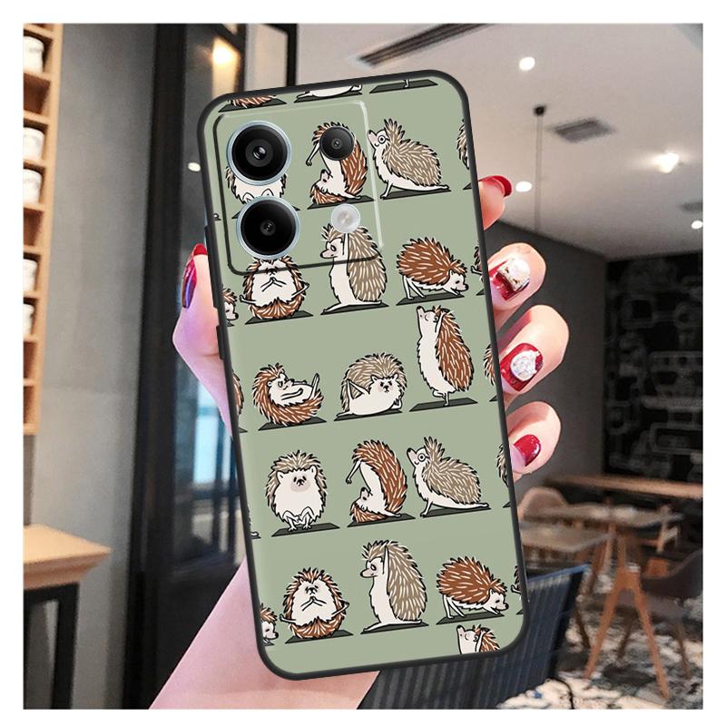 Hedgehog Case For Xiaomi Redmi Note 13 12 11 9 10 Pro 9S 10S 11S 12S Redmi 13 12 10C 12C 13C Coque