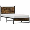 Vidaxl Metal Bed Frame, Without Mattress, Smoked Oak, 75X190 Cm