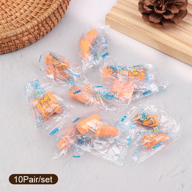 10 Pairs Sponge Earplugs Noise Canceling Sleep Earplugs Noise-Isolating Earplugs Dust Resistant Abrasion Resistant Flexible Work