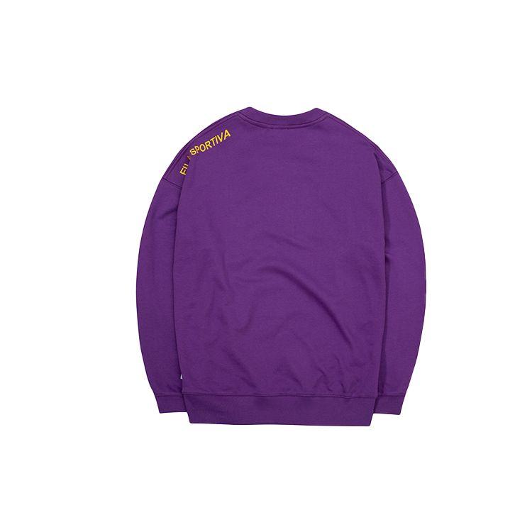 Fila Fusion Felpa Sportiva con Logo Stampato da Uomo Felpe Viola T11U038205FPU