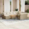 VidaXL Garden Lounge Set with Cushions 11 Pcs, Patio Sofas, Patio Furniture Set, Outdoor Furniture, Beige 3224854