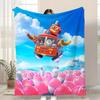 Cartoon Boonie Bears Throw Kid-Friendly Flannel Throw Blanket Soft Warm Anti-Static Washable All Season