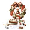 Einzigartiges Weihnachtsgeschenk für Lehrer, Weihnachts-Stoffkranz DIY-Set, Patchwork Anfängerfreundlich, Handgefertigte Bastelgirlande, Materialdekoration