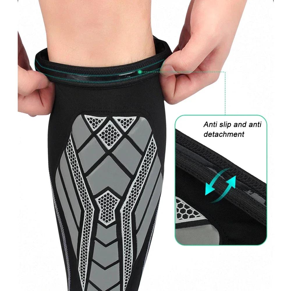 1Pcs Calf Compression Sleeves With Eva Pad For Men Women Leg Support Shin Splints Running Football Shin Guards