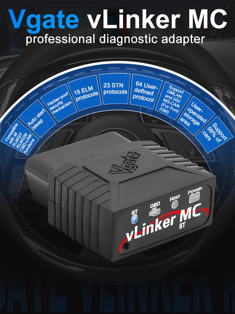 vLinker MC BL Bluetooth 3.0 ELM329 OBD Car Diagnostic Tool for Android Apps