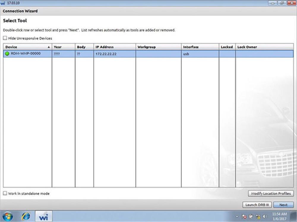 MicroPod 2 USB V17.04.27 Chrysler Diagnostic Tool