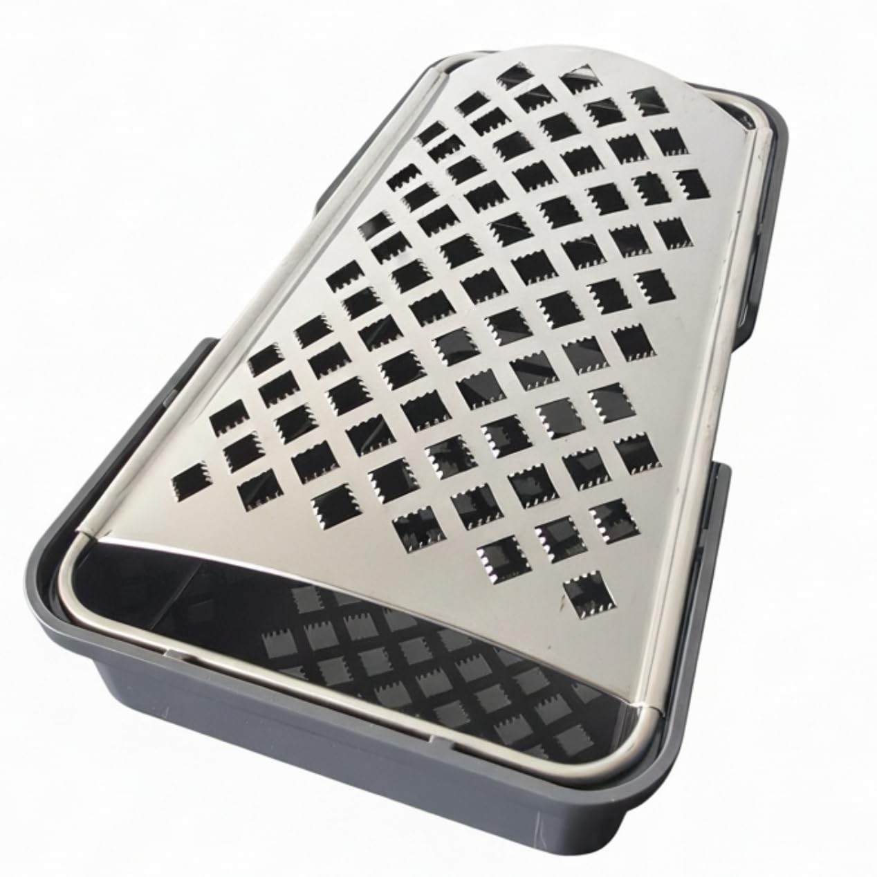 

Professional Speedy Made in Japan by Wada with Rubber Perfect for Grating Cheese and Condiments Grater, Gray, All-Stainless Steel, Shoten, Non-Slip