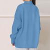 Women's Fashion Solid Color Long Sleeved Round Neck Pullover Casual Sweatshirt Top