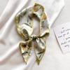 New Korean Style Decorative Thin Narrow Striped Small Scarf for Women's Hairband Decorative Scarf with Long Ribbon Scarf for Women