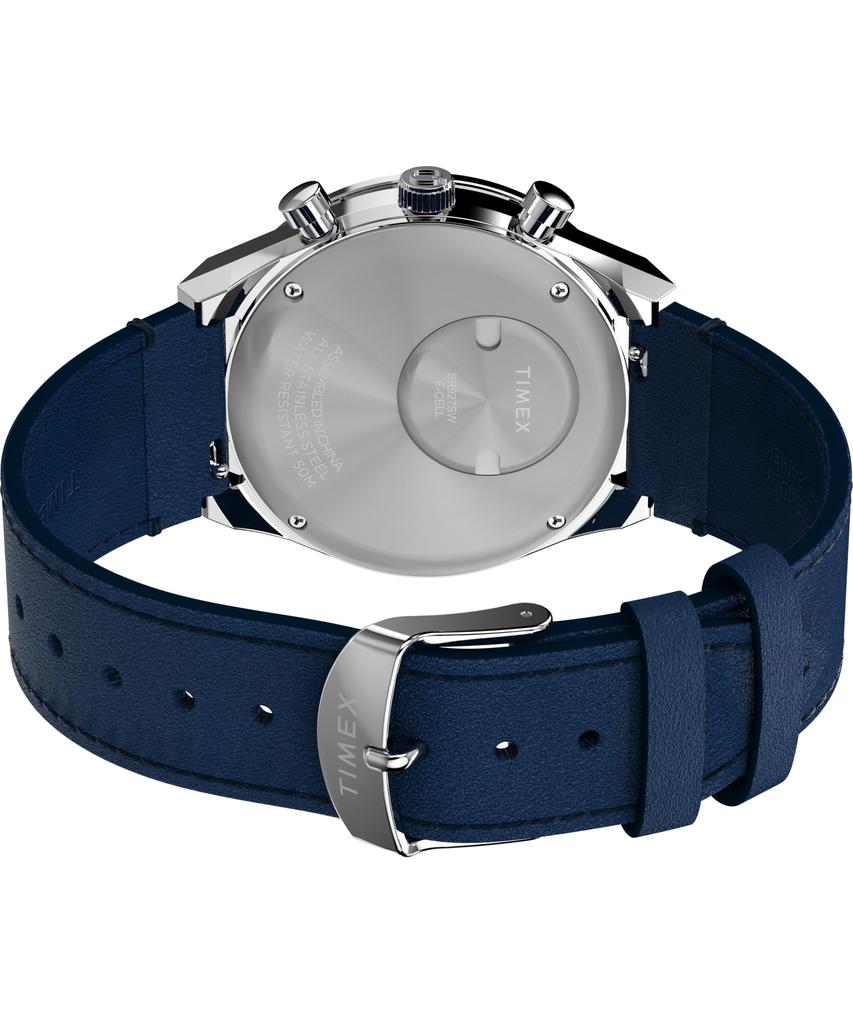TIMEX Q TIMEX TW2Y36100 quartz 50m water resistant plastic blue dial stainless steel